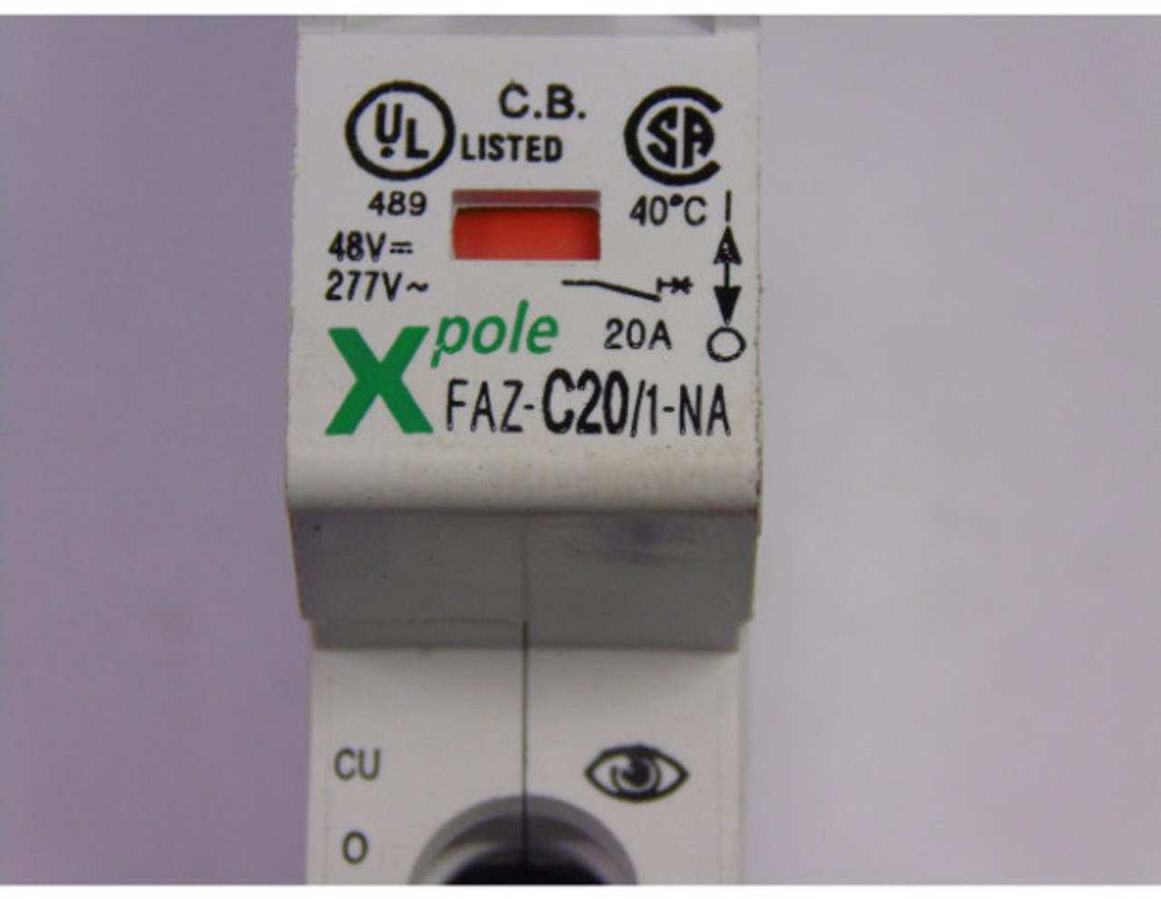 Moeller FAZ-C20/1-NA Miniature Breaker 1Pole 20A USED