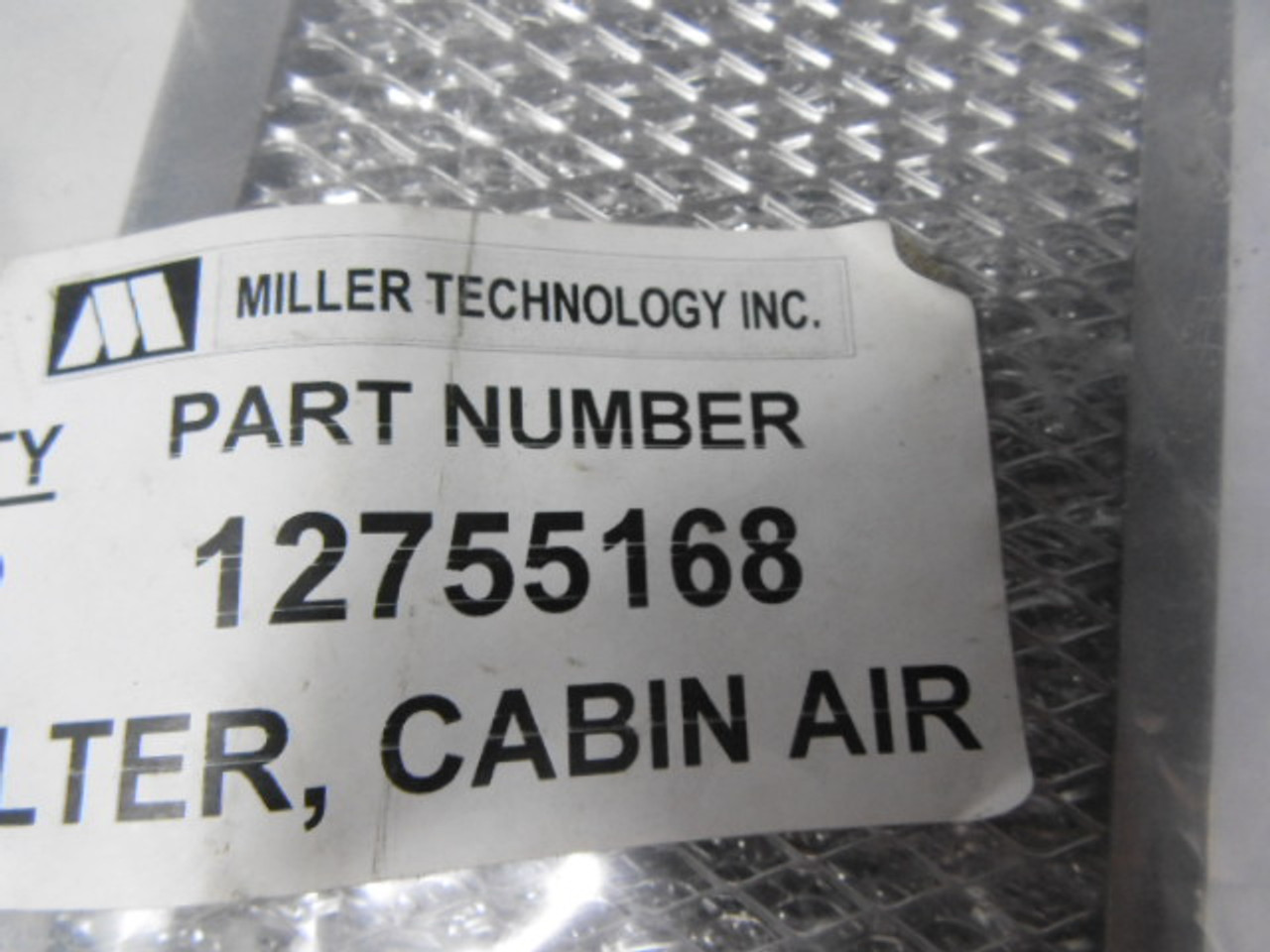 Miller 12755168 Filter Cabin Air ! NWB !