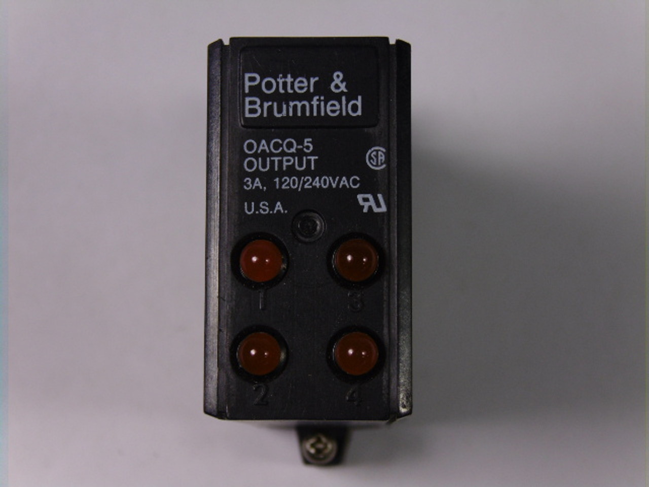 Potter & Brumfield OACQ-5 Quad Output Relay Module 120/240VAC 3A USED