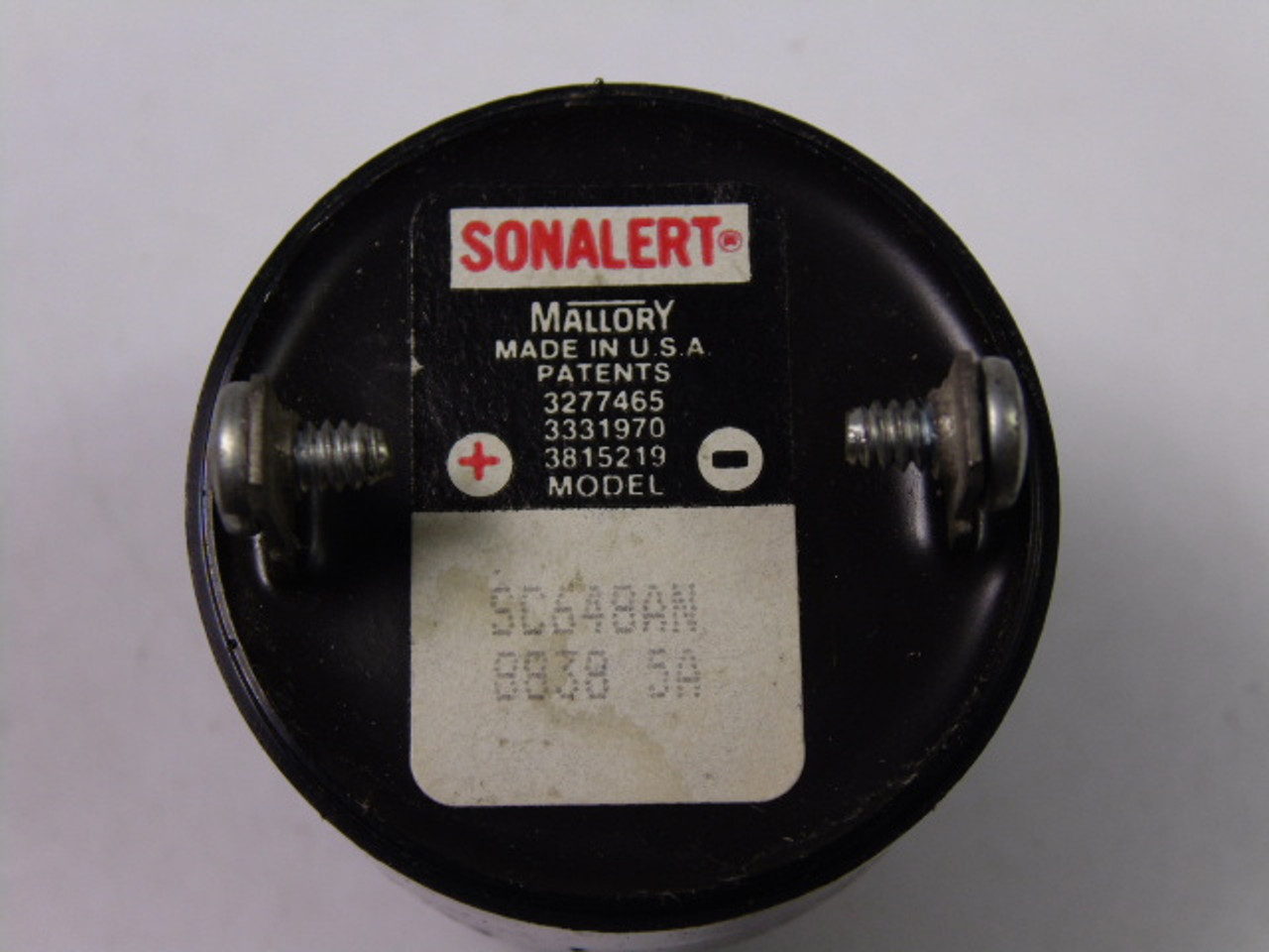 Mallory Sonalert SC648AN Audio Signal Device 10-48VAC 4-26mA USED