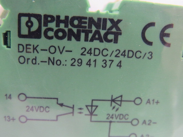 Phoenix Contact DEK-OV-24DC/24DC/3 Terminal Block Lot of 10 GREEN USED