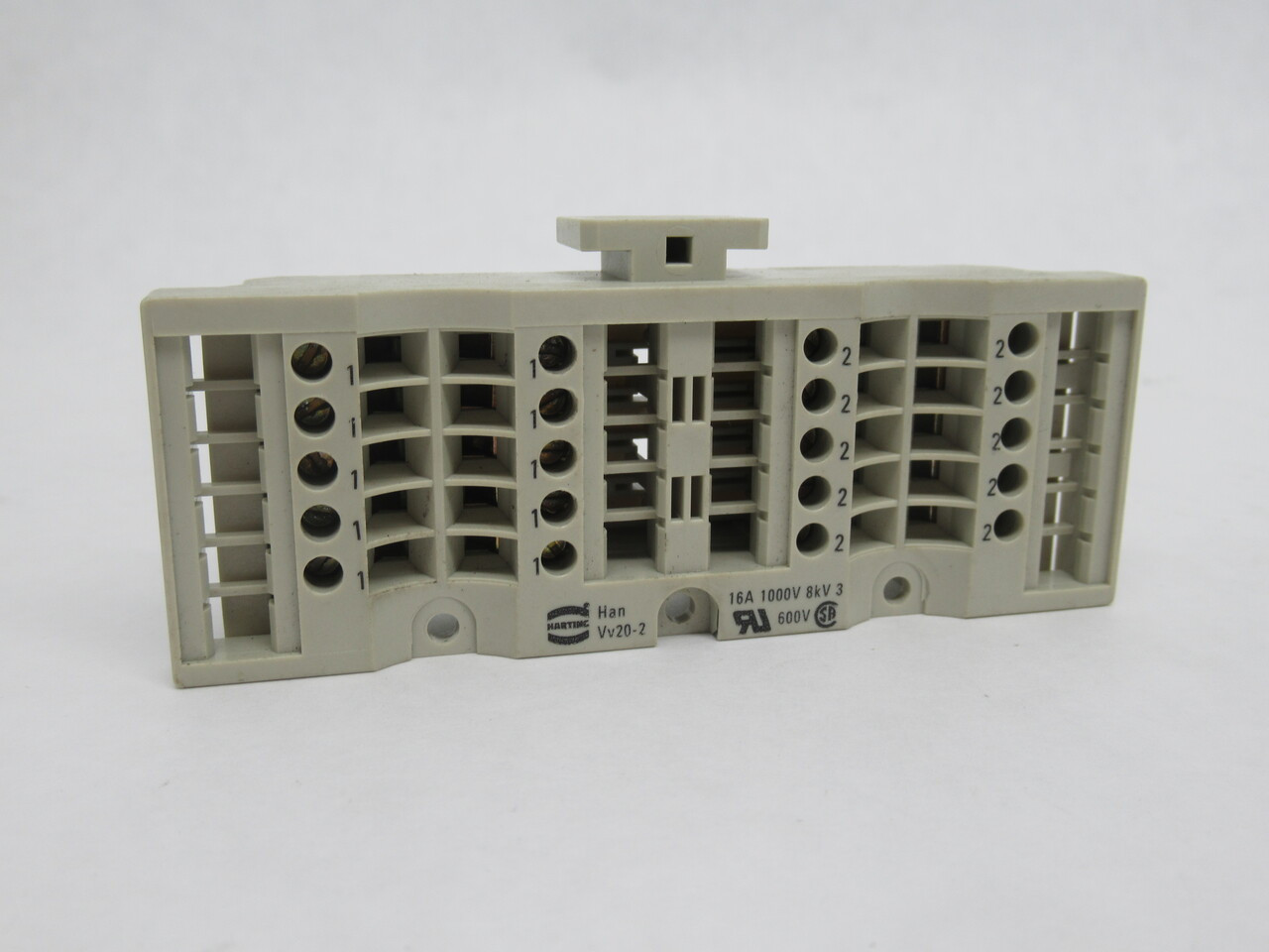 Harting 09420200121 Han Vv 20-2 Multiplier 16A 1000V 8kV 600V USED