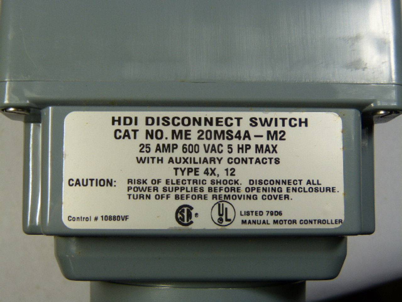 Mennekes ME-20MS4A-M2 Disconnect Switch 5Hp 25 Amp 3Ph ! NEW !