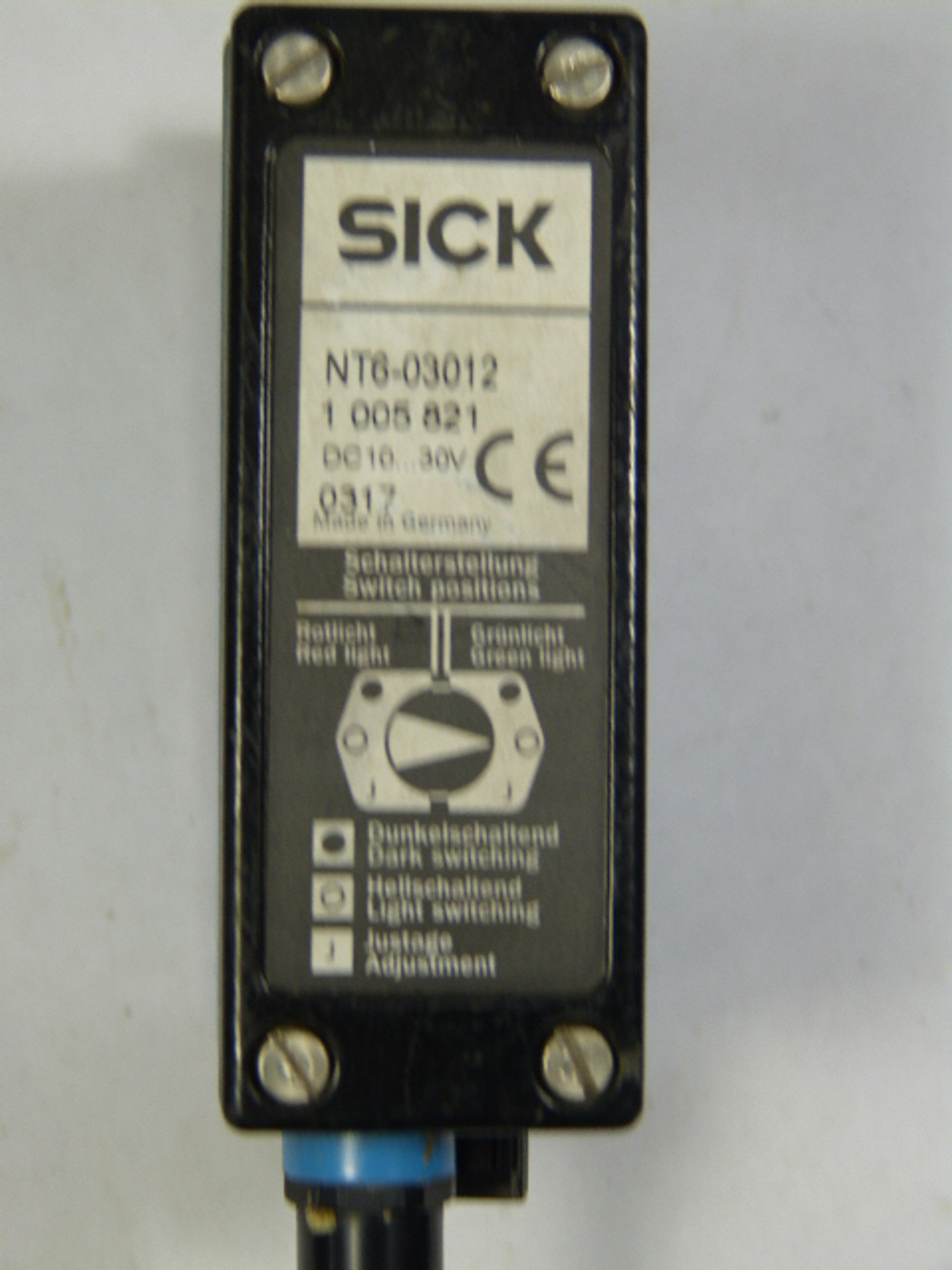 Sick NT6-03012 Contrast Sensor No Delay 1005821 USED
