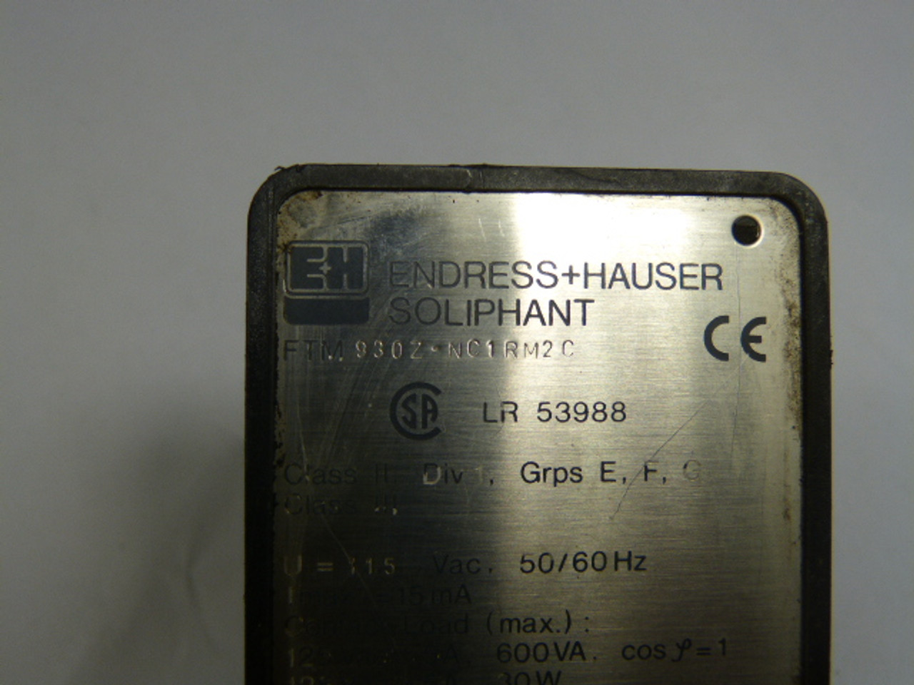 Endress And Hauser FTM930Z-N-C-1-RM2-C Level Limit Switch 1-1/2" NPT USED