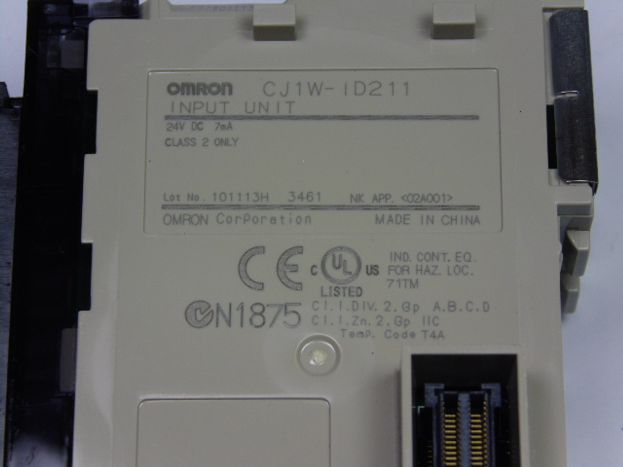 Omron CJ1W-ID211 Input Unit CJ1 16PT 24VDC USED