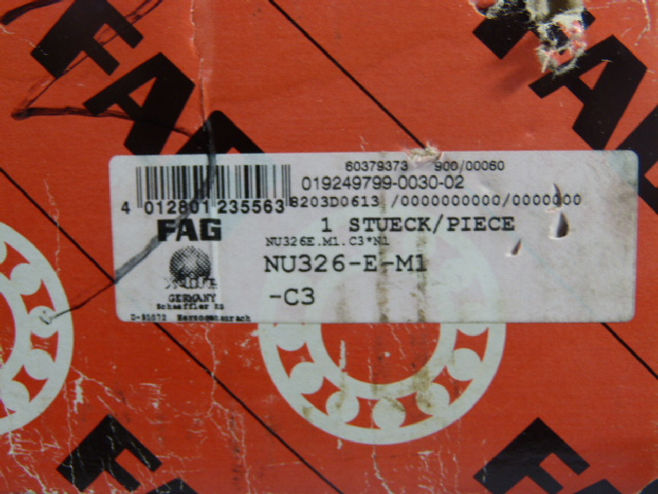 Fag NU326E.M1.C3 Cylindrical Roller Bearing ! NEW !