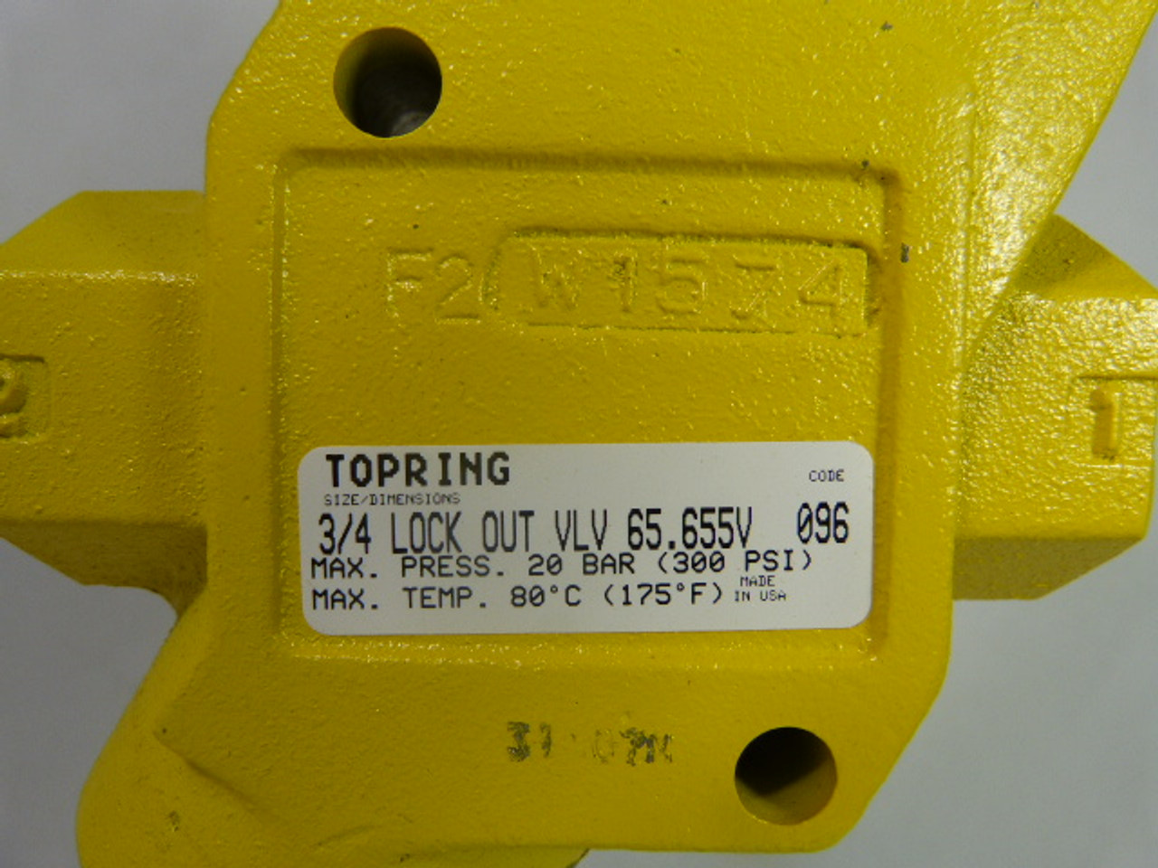 Topring 65.655 High Flow Safety Exhaust/Lockout Valve ! NEW !