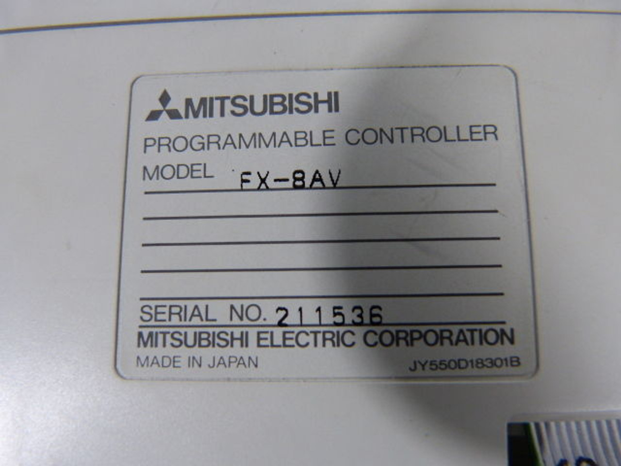 Mitsubishi FX-8AV Programmable Controller  USED