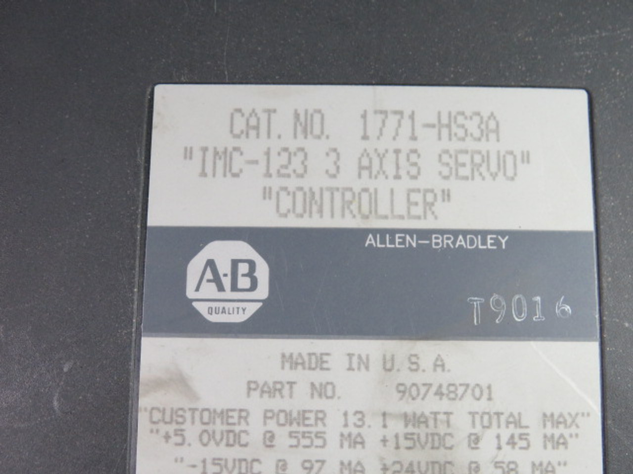 Allen-Bradley 1771-HS3A IMC-123 3 Axis Servo Controller USED