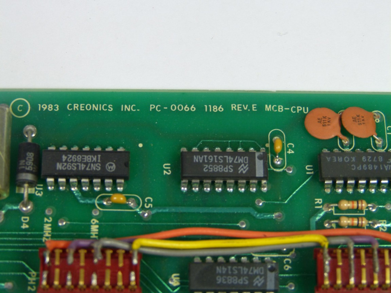 Creonics PC-0066-1186 Mcb-Cpu Pc Board USED