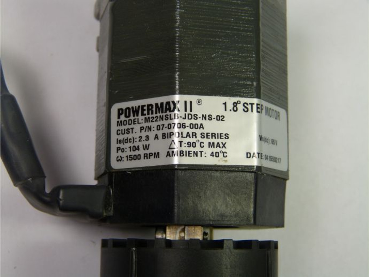 Powermax M22NSLB-JDS-NS-02 Stepper Motor 2.3 Amp 104 W 1500 Rpm USED