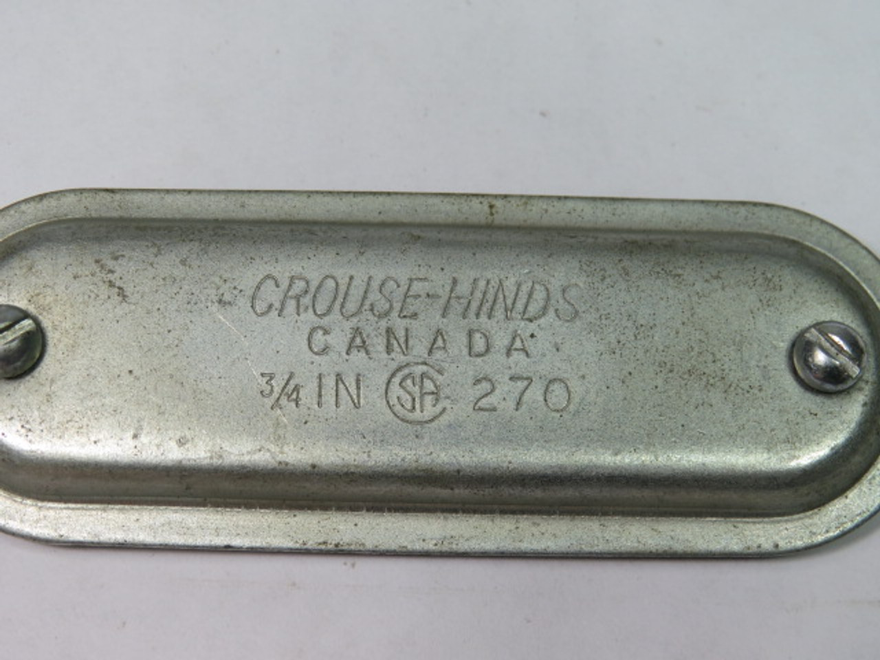 Crouse-Hinds 270 Steel Conduit Cover 3/4" USED