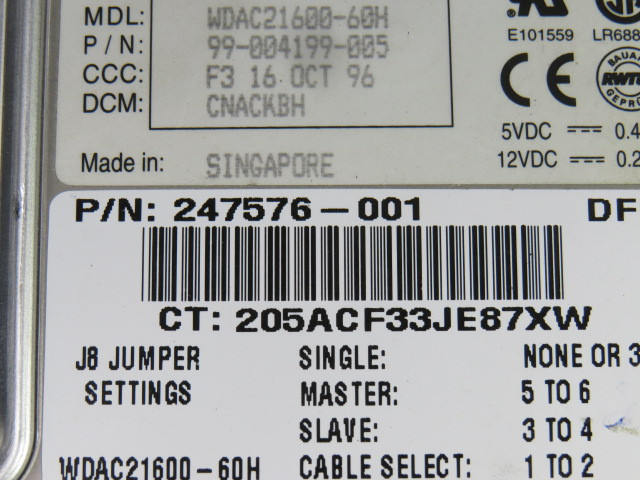 Western Digital 247576-001 1624.6Mb 3.5 Inch Hard-drive USED