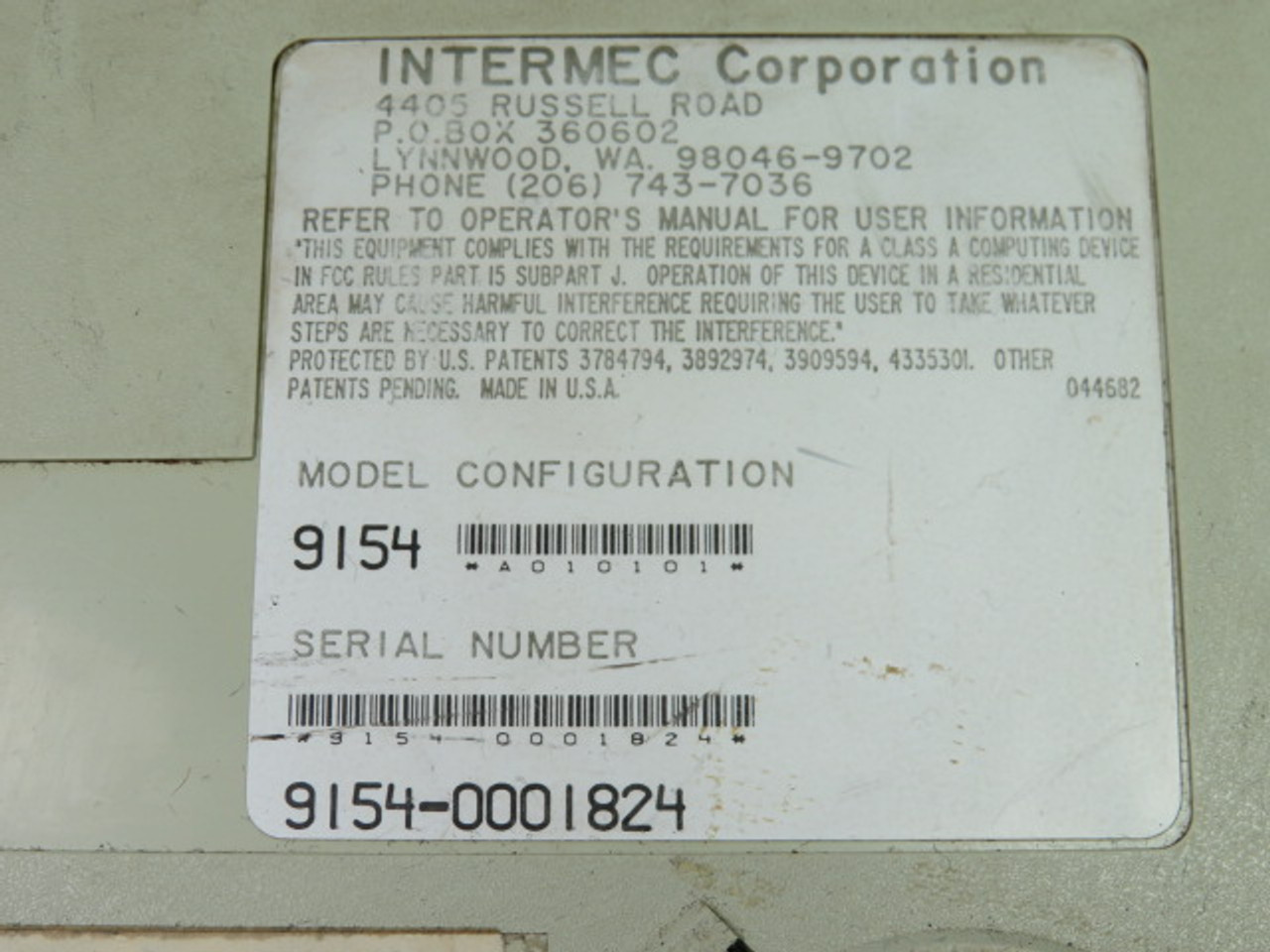 Intermec 9154 Crossbar Controller USED