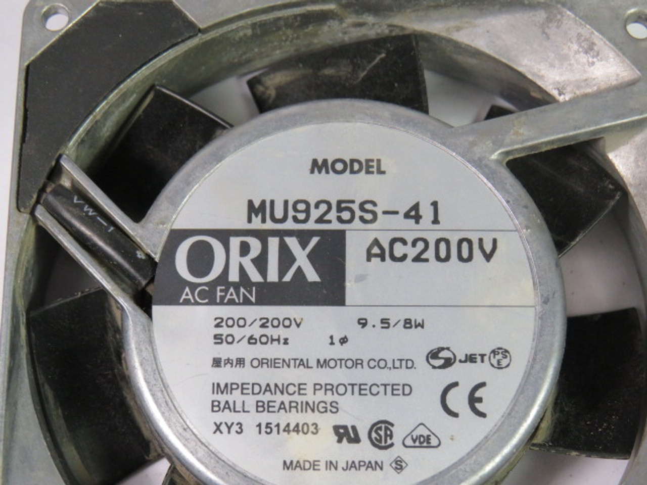 ORIX MU925S-41 9.5/8W 50/60Hz 200/200V USED