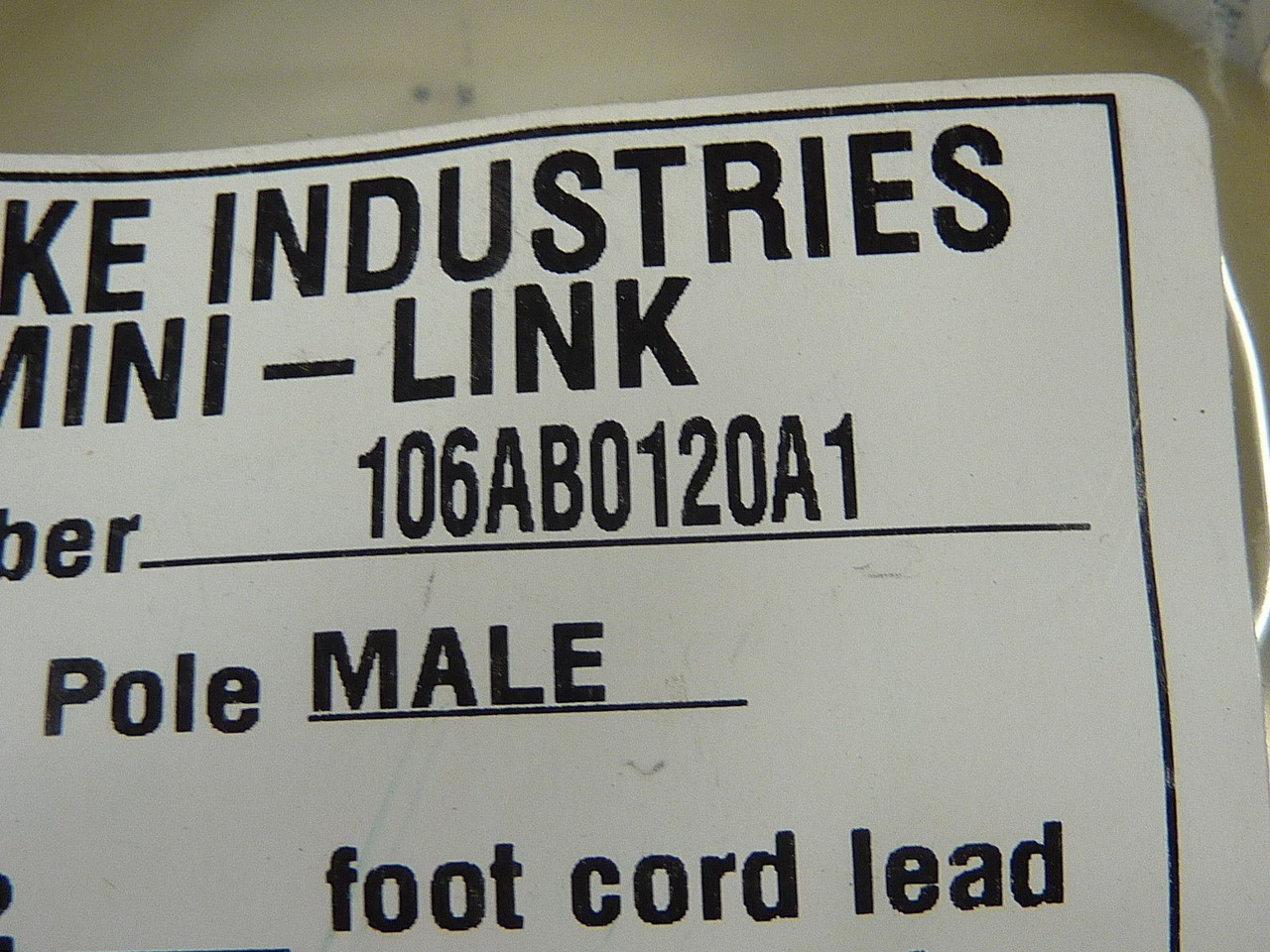 Remke Industries 106AB0120A1 Cordset Mini-Link ! NEW !