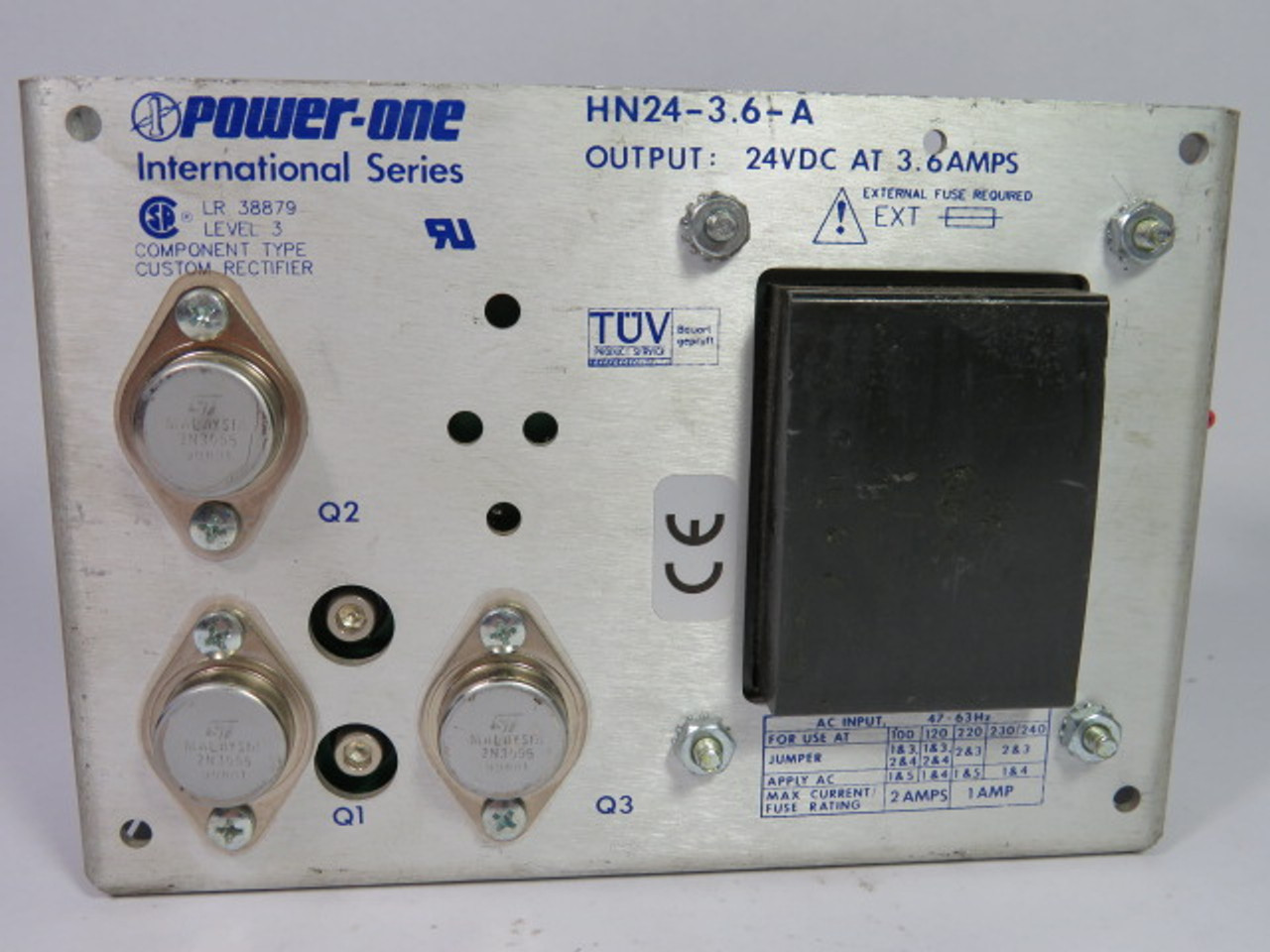 Power-One HN24-3.6-A Power Supply 3.6Amp 24Vdc 86W USED