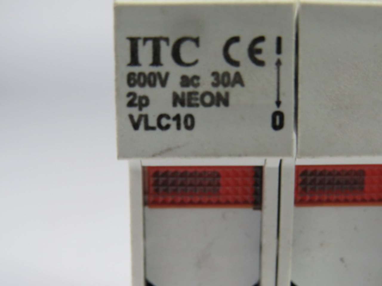 ITC VLC10-2P Neon Indicating Fuse Holder 30A 600VAC 2-Pole USED