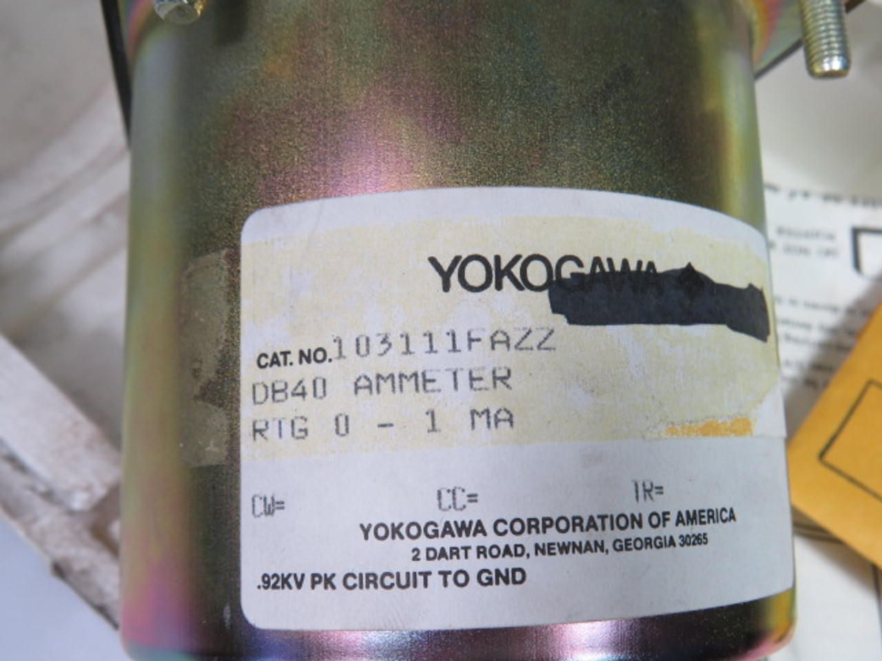 Yokogawa DB40-4000PSI Switchboard Meter 0-4000psi ! AS IS !