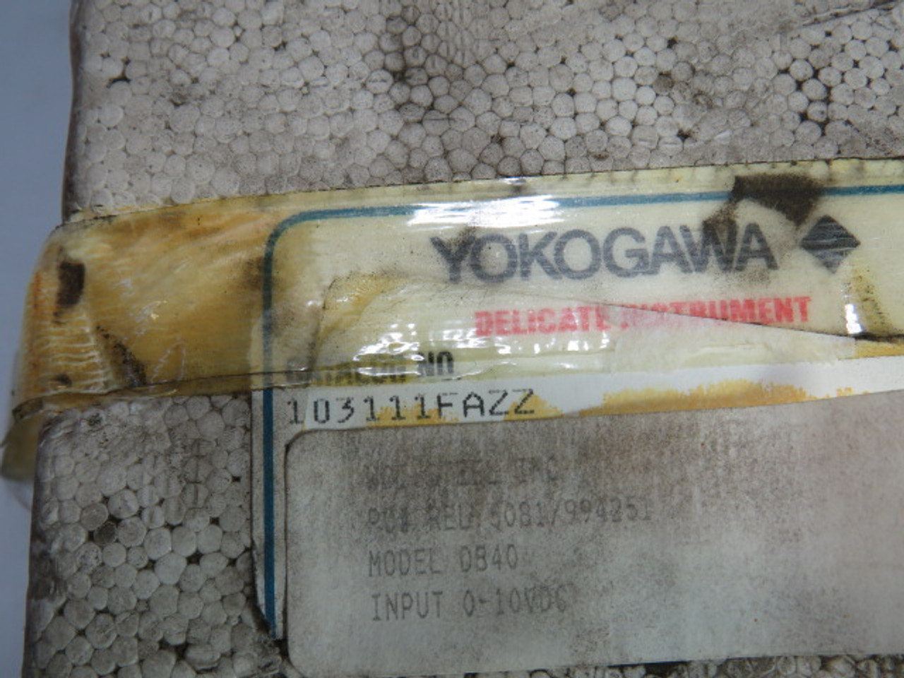 Yokogawa DB40-4000PSI Switchboard Meter 0-4000psi USED