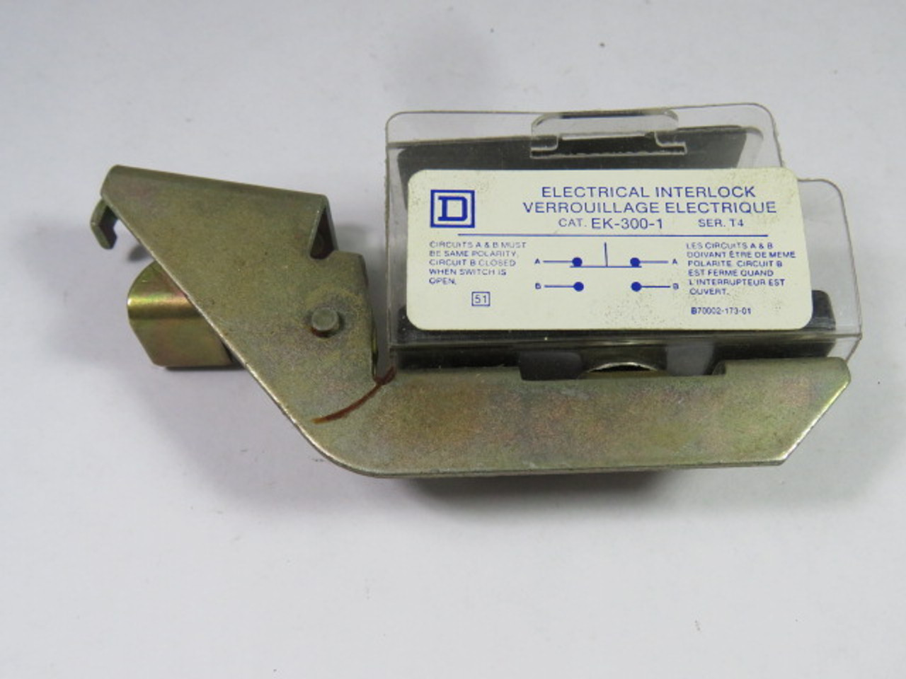 Square D EK-300-1 Electrical Interlock Ser T4 USED