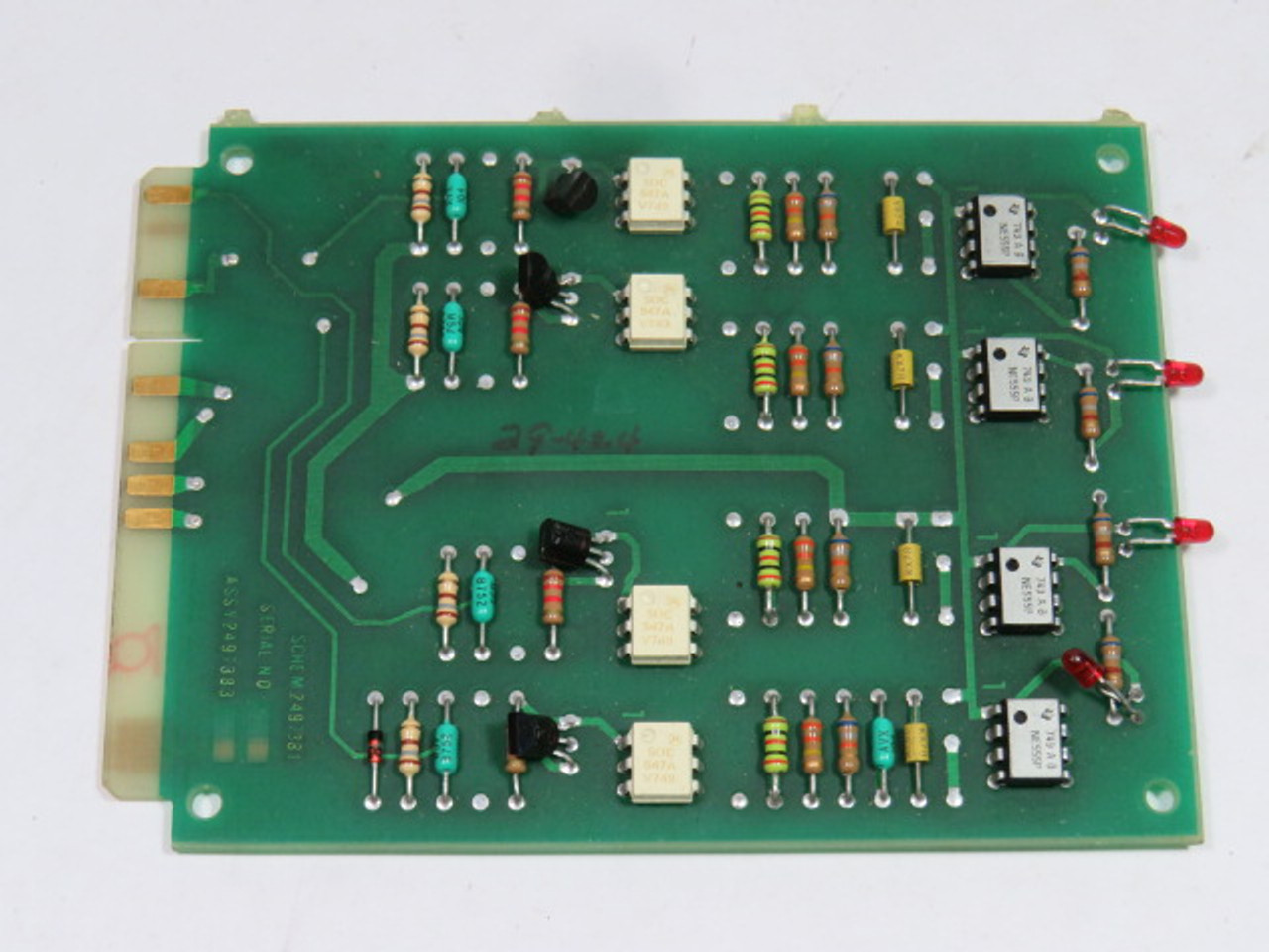 Texas Instruments PWB-2497382 4-LED PC Board USED