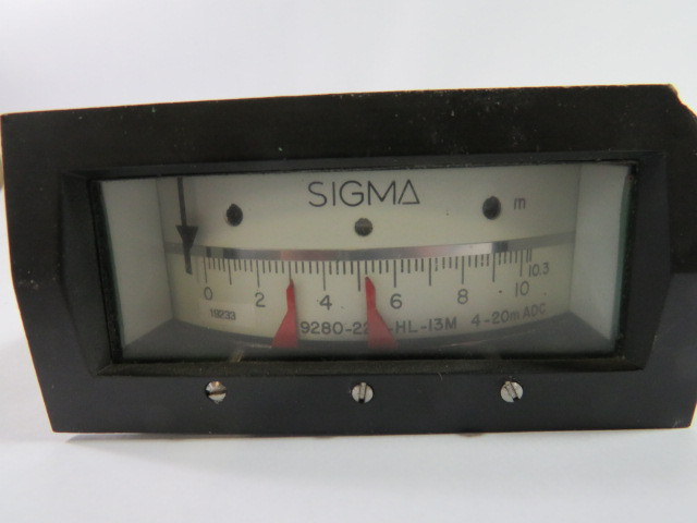 Sigma 9280-22E-HL-13M Panel Meter 20mADC 0-10.3m USED