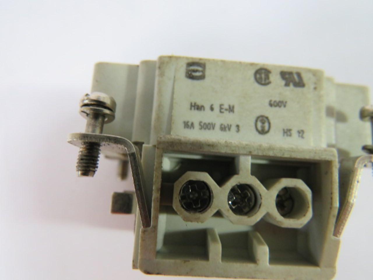 Harting HAN 6 E-M 16A 500V 6-Pin Male Connector USED