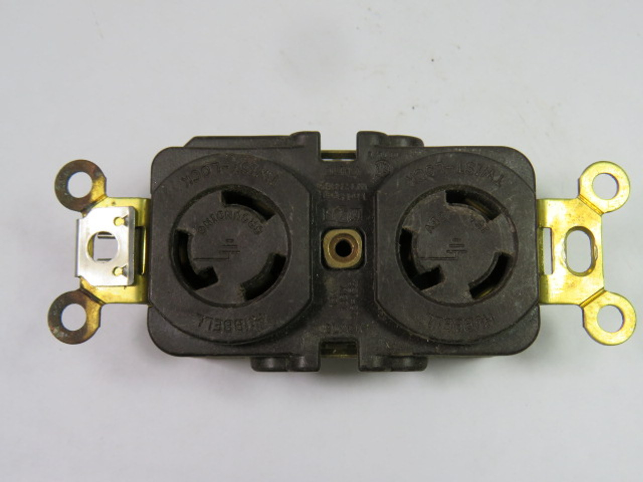 Hubbell HBL4700 Twist-Lock Duplex Receptacle 15A 125V USED