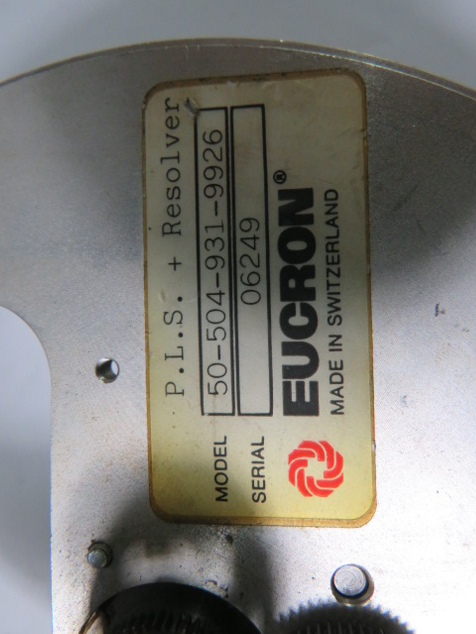 Eucron 50-504-931-9926 P.L.S + Resolver 2500Hz 6V Output and 12V Input USED