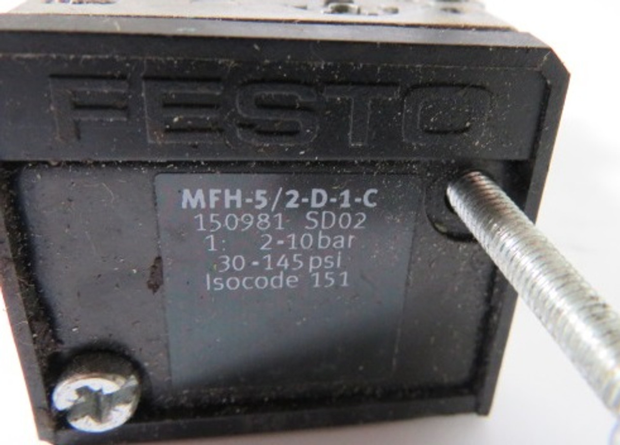 Festo MFH-5/2-D-1-C Sub-Base Only ! AS IS !
