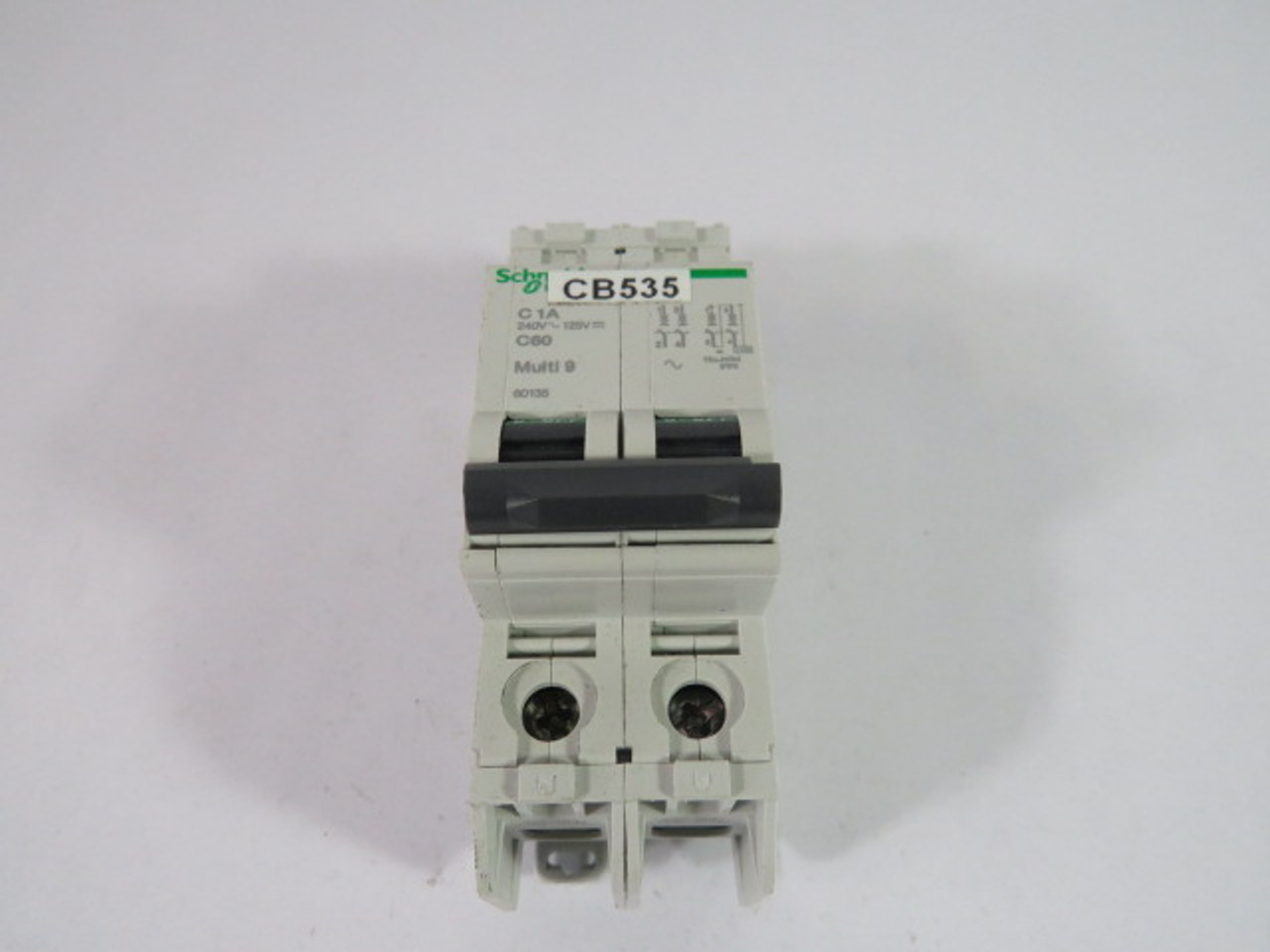 Schneider Electric 60135 Mini Circuit Breaker 240V 2-Pole 1A USED