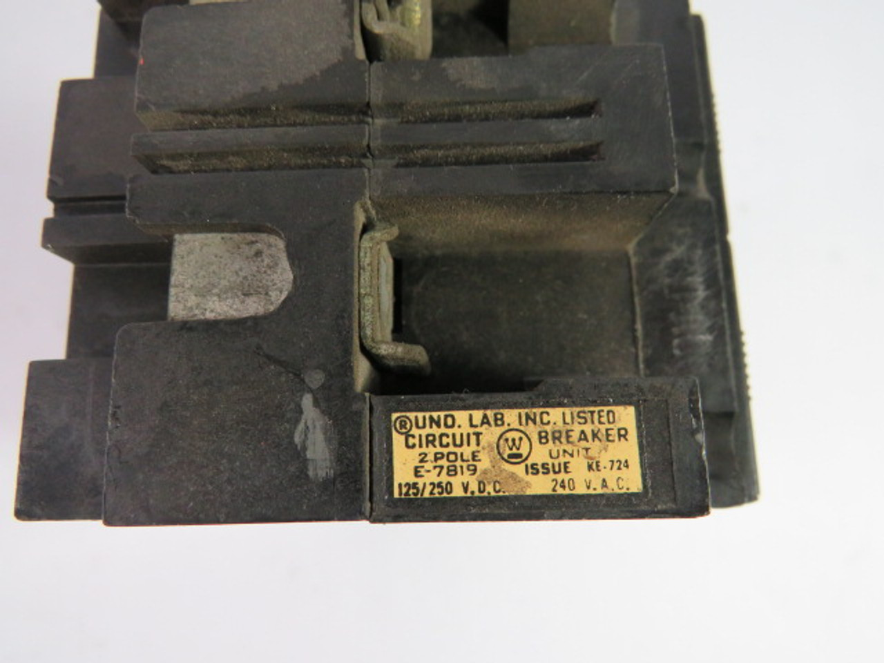 Westinghouse E2015 Type E7819 Circuit Breaker 2-P 15A 125/250-240VDC AC USED