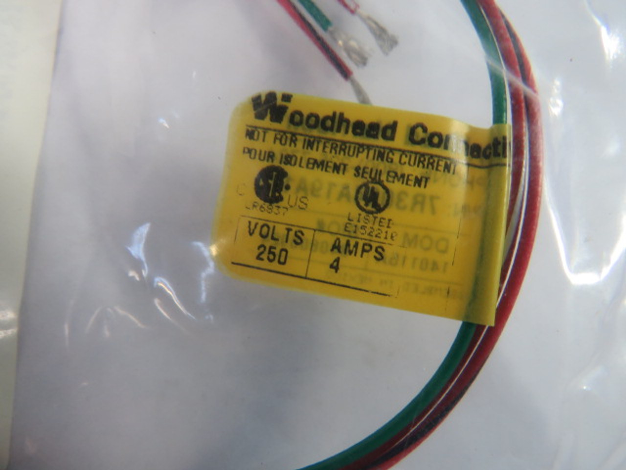 Woodhead 7R3004A19A120 Micro-Change Receptacle 3P Female 250V 4A ! NWB !