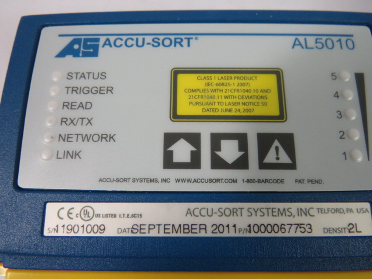 Accu-Sort Systems 1000067753 Barcode Scanner 2 Laser ! NEW !