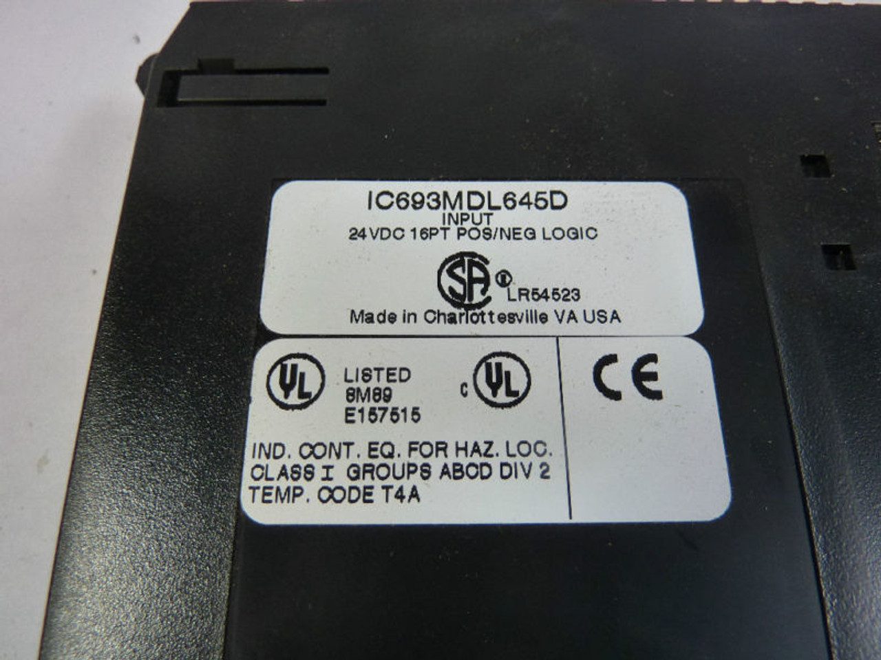 GE Fanuc IC693MDL645D Input Module 24VDC USED