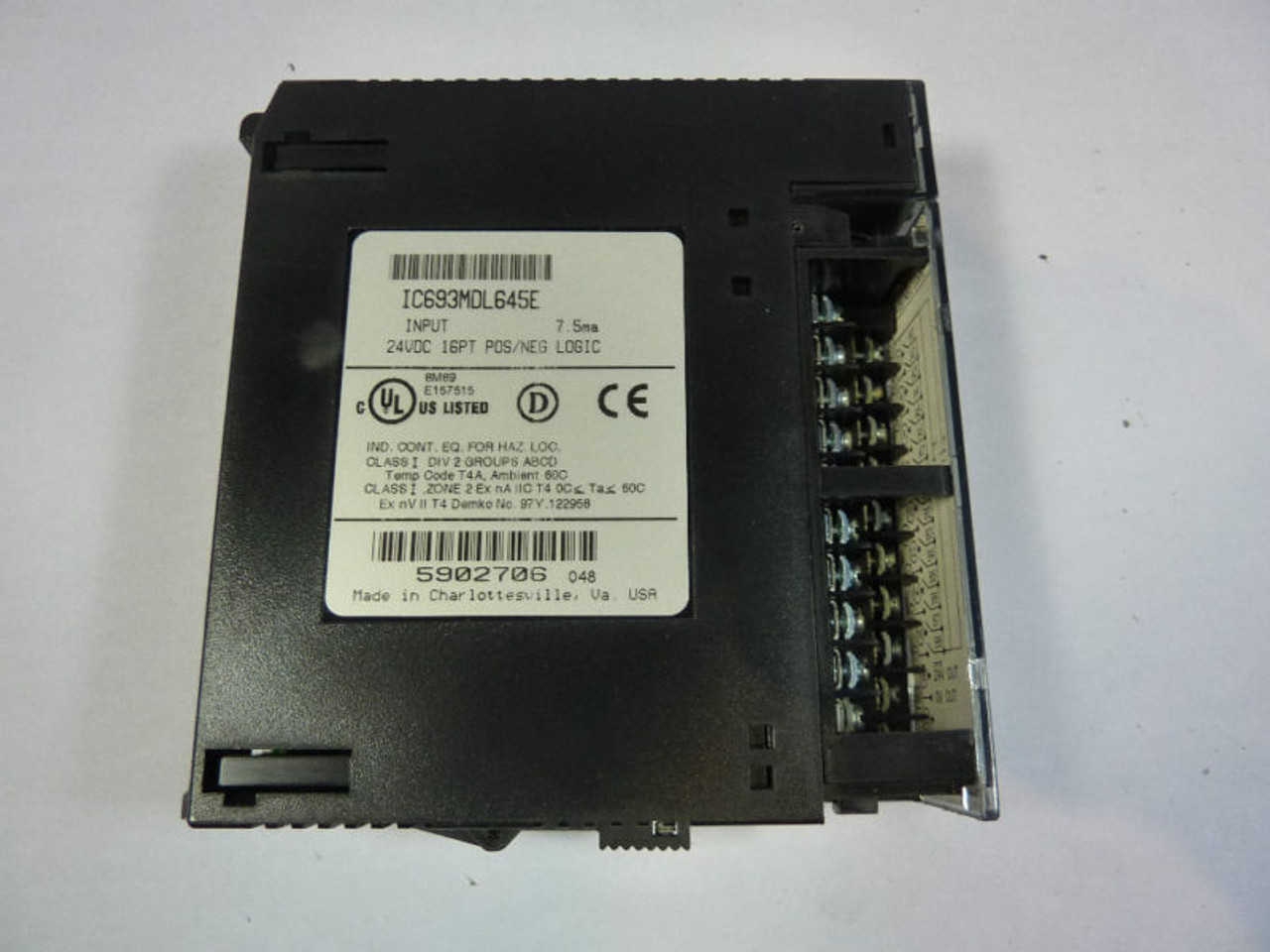 GE Fanuc IC693MDL645E Input Module 24VDC USED