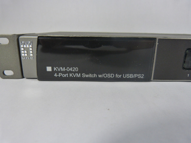 Level One KVM-0420 Kvm Switch For Ps2/Usb 4-Port USED
