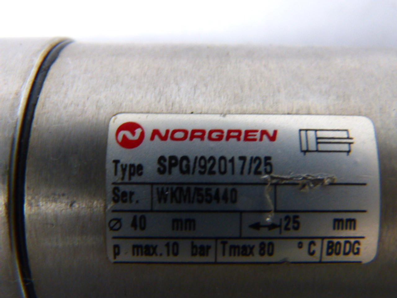 Norgren SPG/92017/25 Air Cylinder USED