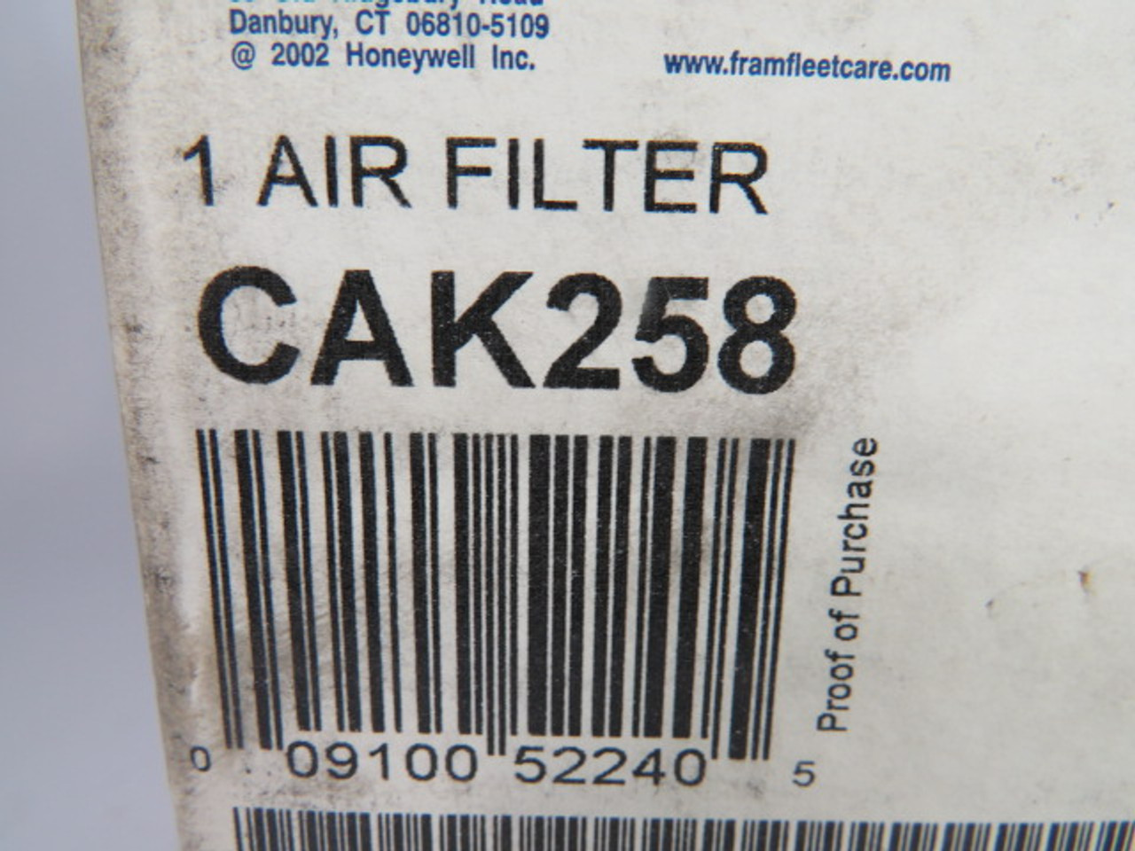 Fram CAK258 Fleet Care Air Filter ! NEW !