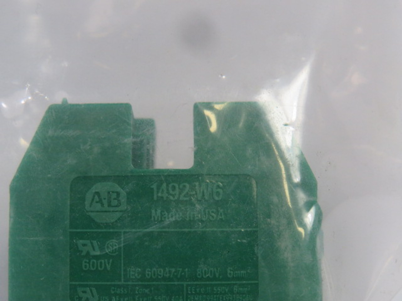 Allen-Bradley 1492-W6G Terminal Block Lot of 6 GREEN USED