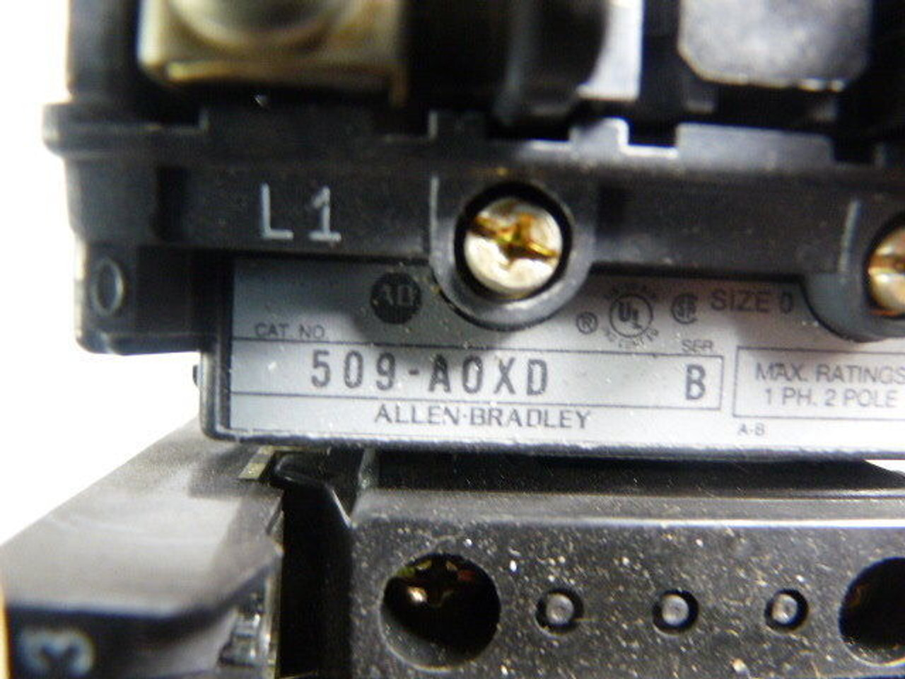 Allen-Bradley 509-AOXD Non-Reversing Starter Sz0 115-120V 60Hz USED