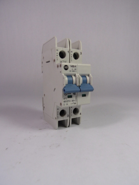 Allen-Bradley 1489-A2D010 Circuit Breaker 2 Pole 1 Amp USED