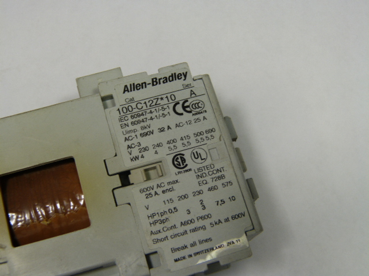 Allen-Bradley 100-C12ZJ10 Series A Contactor 24 VDC USED