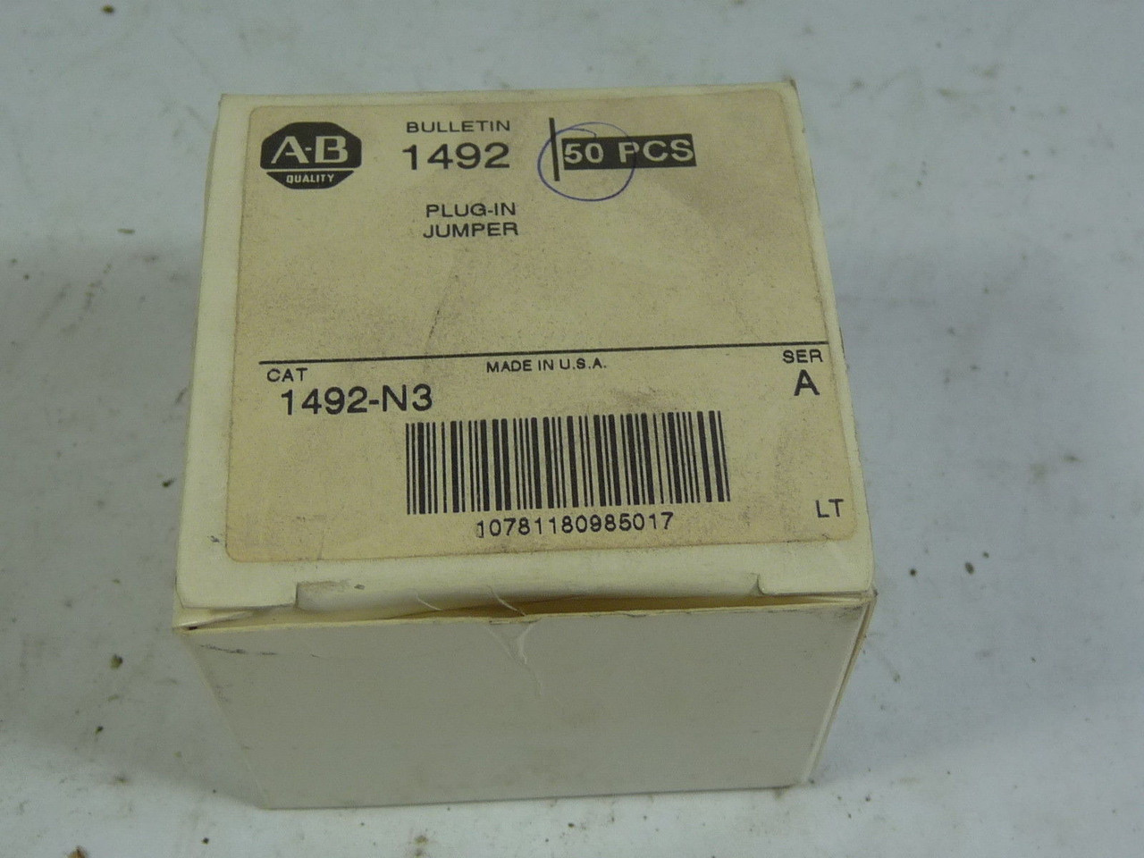 Allen-Bradley 1492-N3 Side Jumper 10mm Center-to-Center 2-Pole 50-Pk ! NEW !