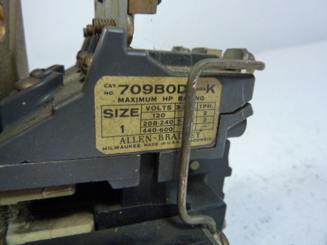 Allen-Bradley 709-BOD Series K Starter Size 1 3-Pole 120V BROKEN TOGGLE USED
