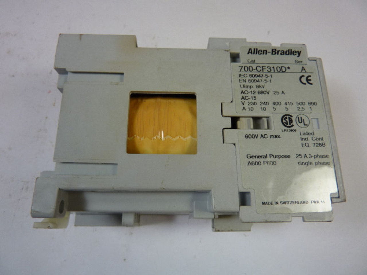 Allen-Bradley 700-CF310DJ Contactor 24VDC 31Amp USED