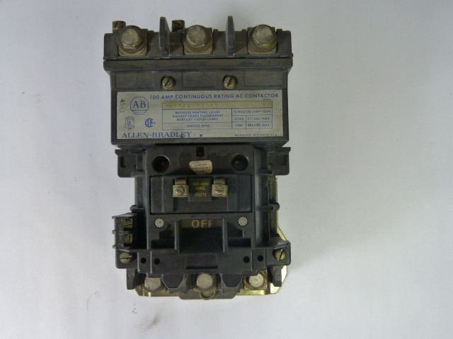 Allen-Bradley 500FL-D0D93 AC Contactor 100AMP 480VAC Max USED