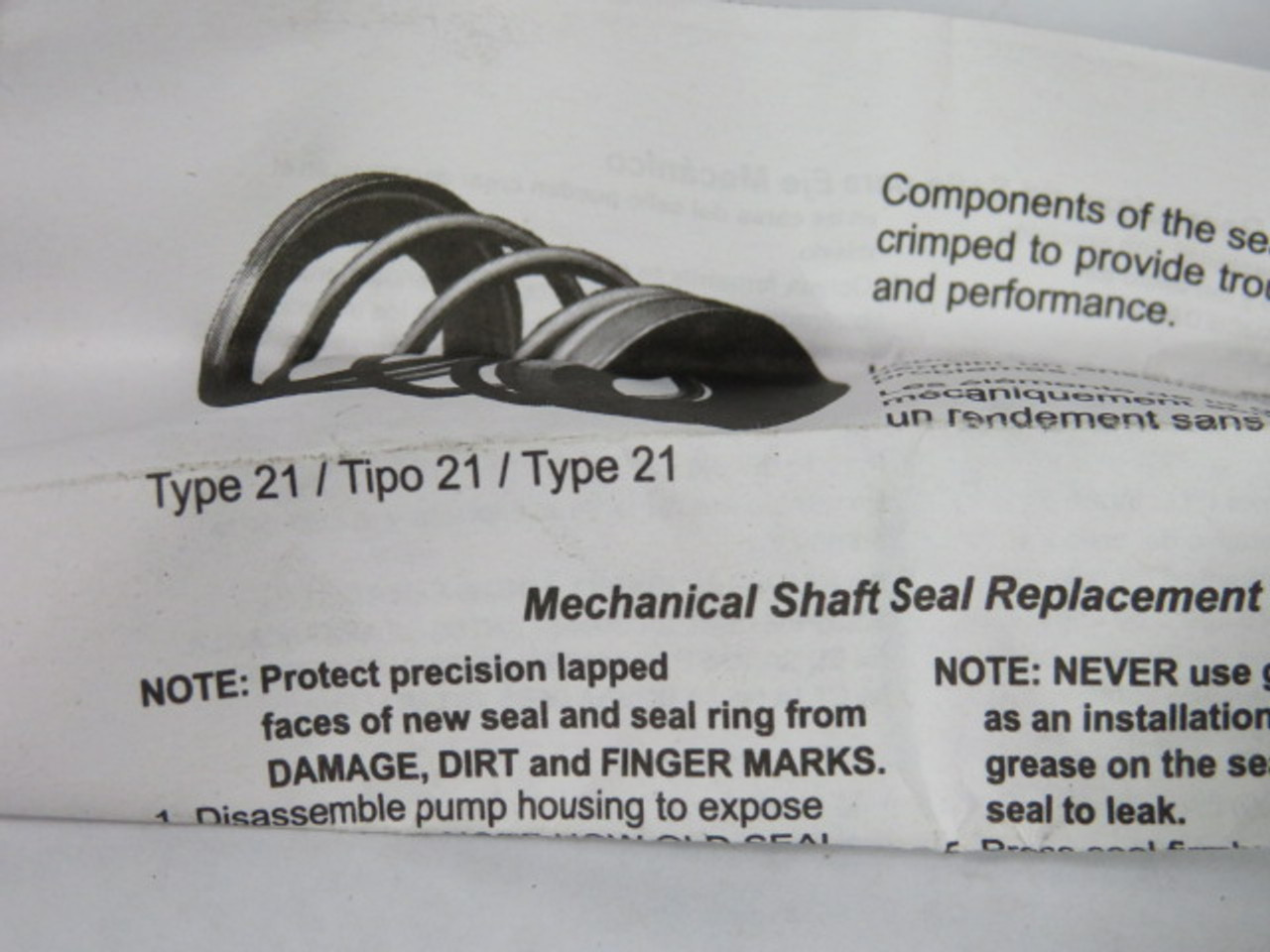 Flowserve 758V Type 21 Shaft Seal Replacement Kit ! NEW !